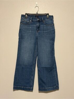 J. Crew Wide-Leg Flare Jeans in Medium Blue Wash